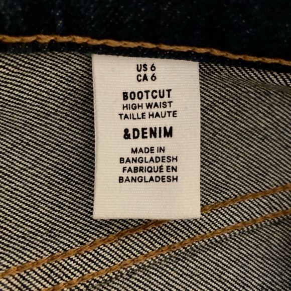 H&M Classic Bootcut Blue Jeans Size 6 - Like New - Picture 5 of 6